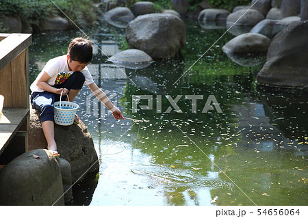 手作り釣り竿の写真素材