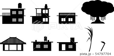 ベクター 沖縄 家 住まいのイラスト素材