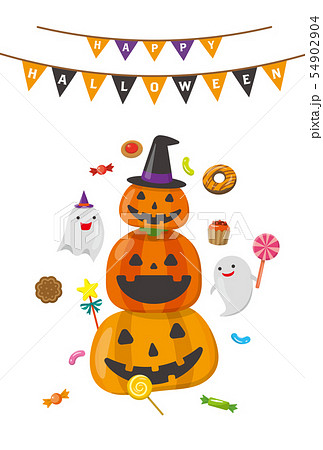ハロウィンのかぼちゃのイラスト素材集 ピクスタ
