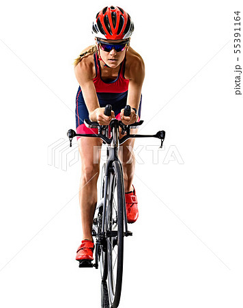 女子トライアスロンの写真素材