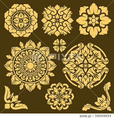 伝統的 模様 タイランド タイ国のイラスト素材