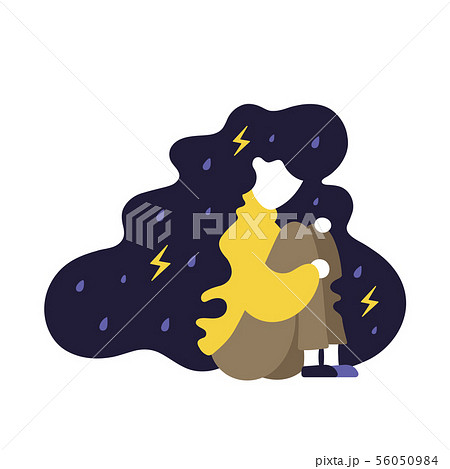 ひとりぼっちのイラスト素材