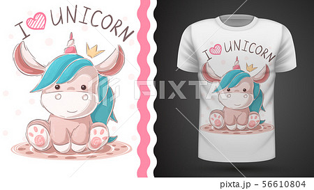 ユニコーン かわいいのイラスト素材