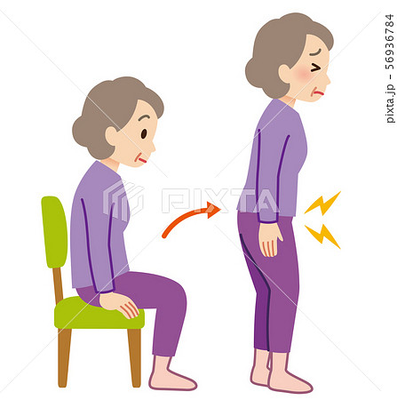股関節脱臼のイラスト素材