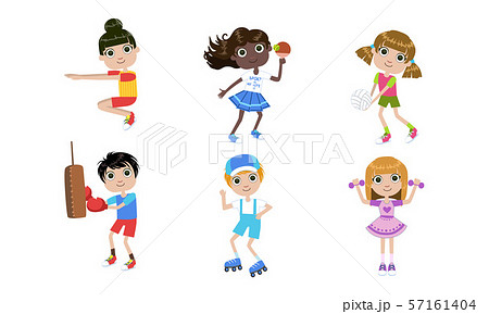 スポーツ 運動 女の子 女子のイラスト素材 スポーツ 運動 女の子 女子のイラスト素材