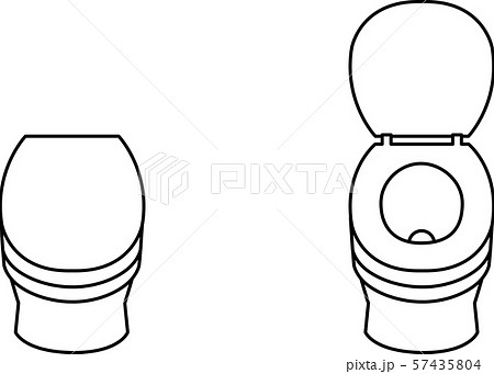 トイレ 便器 清潔 蓋のイラスト素材