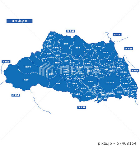 埼玉県地図のイラスト素材