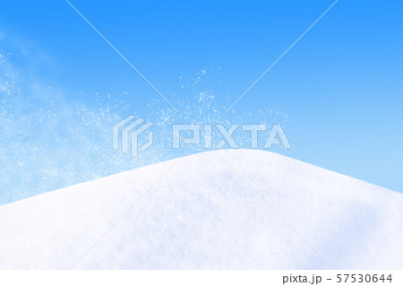 地吹雪 雪 舞う 雪煙の写真素材