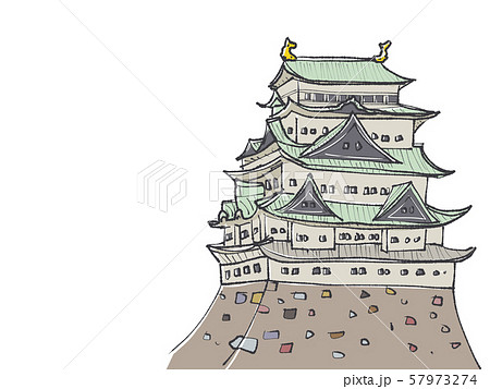 名古屋城のイラスト素材集 ピクスタ