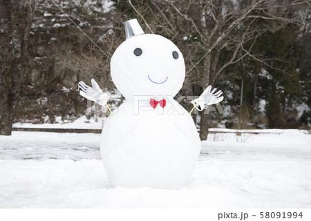 花火さん No の雪だるま 写真素材