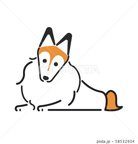 シェルティのイラスト素材