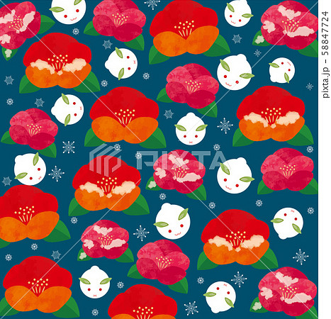 雪うさぎのイラスト素材