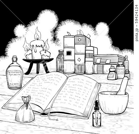 ペン画 ファンタジーのイラスト素材