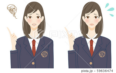 女子高生のイラスト素材