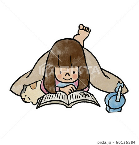 読書 本 読む 女の子のイラスト素材 読書 本 読む 女の子のイラスト素材