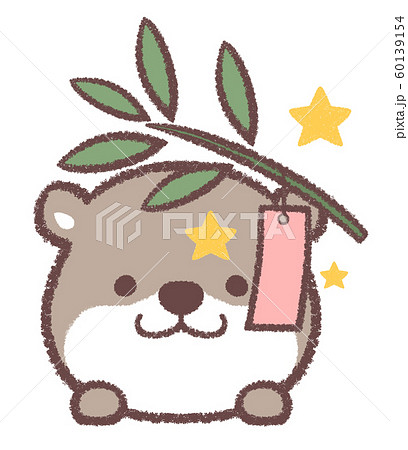 七夕 笹 短冊 手書きのイラスト素材