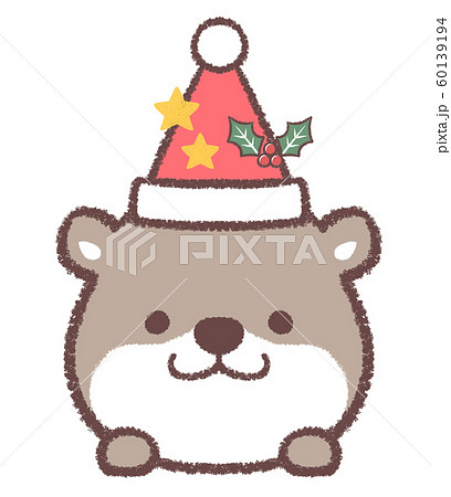 クリスマス 帽子 サンタクロース カワウソのイラスト素材 - PIXTA