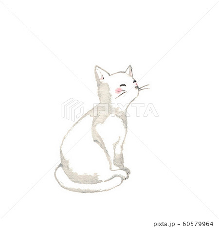 動物 猫 イラスト 横向きのイラスト素材