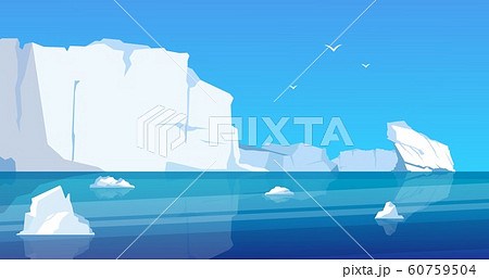 氷山のイラスト素材 Pixta