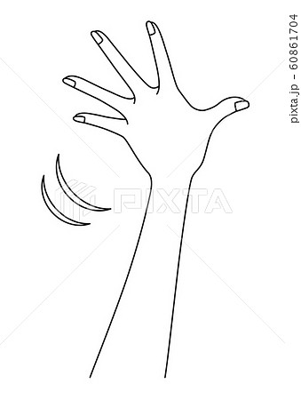 ボディーパーツ 手 伸ばす 手のひらのイラスト素材
