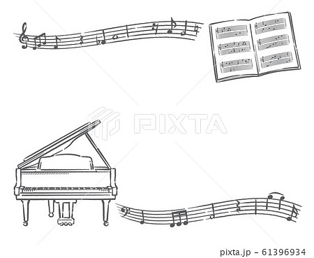 音符 音楽 ベクター 楽譜のイラスト素材