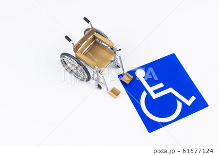 車椅子マークの写真素材