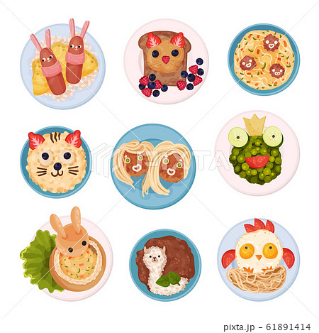 動物 食 料理 食べ物のイラスト素材
