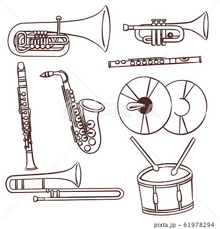 トロンボーン 吹奏楽 ブラスバンド 楽器の写真素材