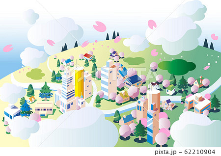 街並み 街 風景 ベクターのイラスト素材