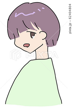 おかっぱ イラスト おしゃれの写真素材