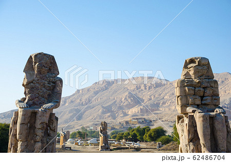 メムノンの巨像の写真素材