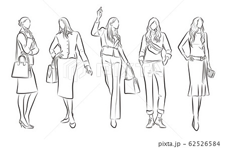 スタイル画の写真素材