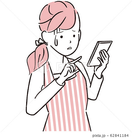 スマホ操作のイラスト素材 スマホ操作のイラスト素材