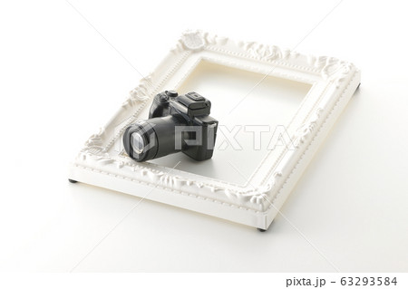 デジカメ 枠 カメラ フレームの写真素材