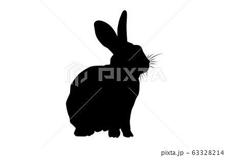 うさぎ イラスト 黒うさぎ 兔のイラスト素材