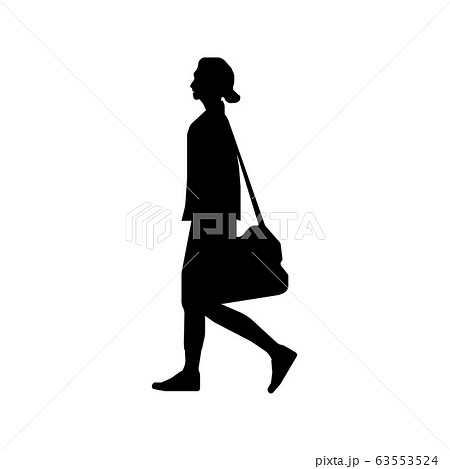 歩く 歩行者 人物 横向きのイラスト素材