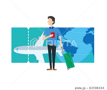 航空券のイラスト素材