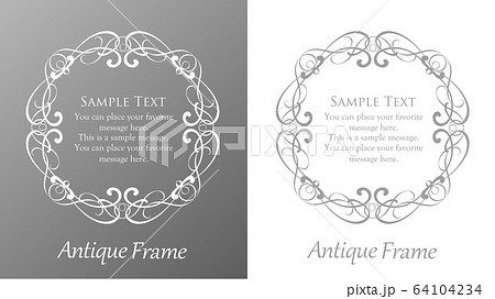 飾り枠 枠 ビンテージ アンティークの写真素材