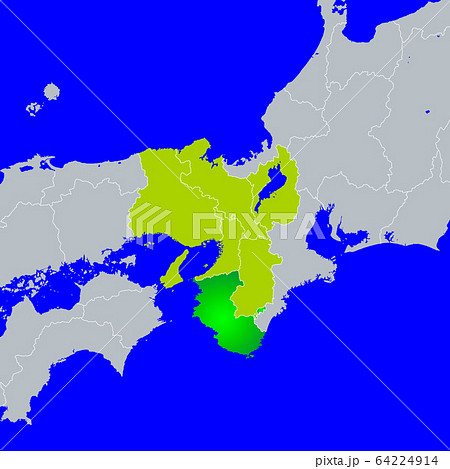 和歌山県 日本地図 日本列島 日本の写真素材