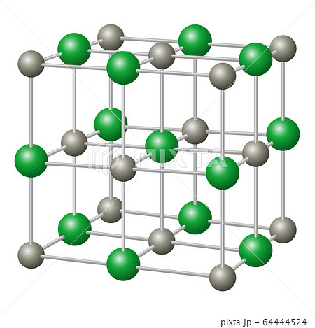 塩 結晶 食塩 理科のイラスト素材