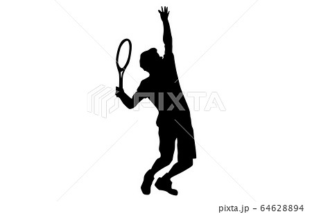 サーブ テニスの写真素材