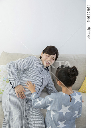 陣痛発作の写真素材