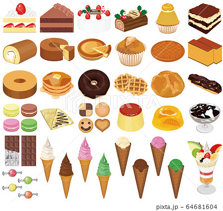 シフォンケーキのイラスト素材集 ピクスタ