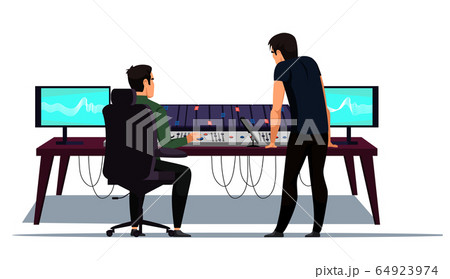 ミキサー 音 音声 音響のイラスト素材