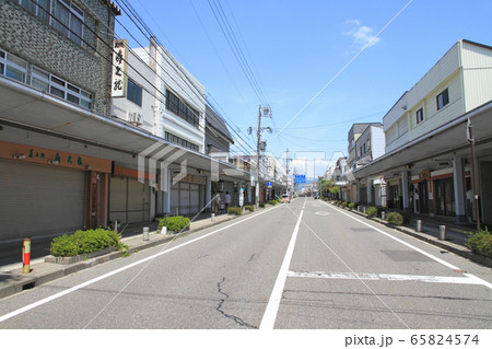 商店街 廃れた 店 商店の写真素材