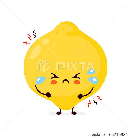 すっぱい顔のイラスト素材