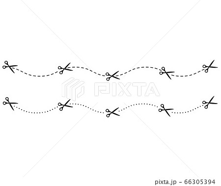 切り取り線のイラスト素材