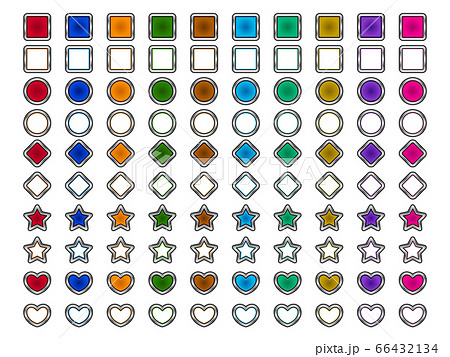 四角 アイコン ボタン イラスト 角のイラスト素材