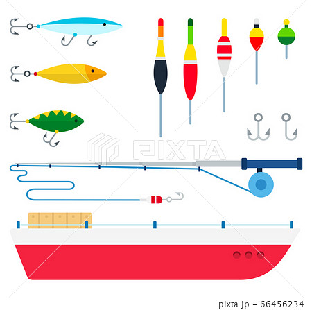 ウキ釣りのイラスト素材