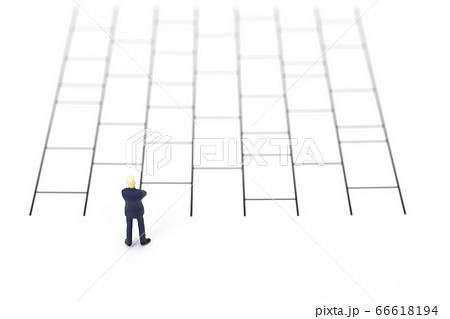 あみだくじの写真素材